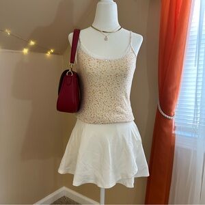 Brandy Melville Cream and Orange Floral Camisole
